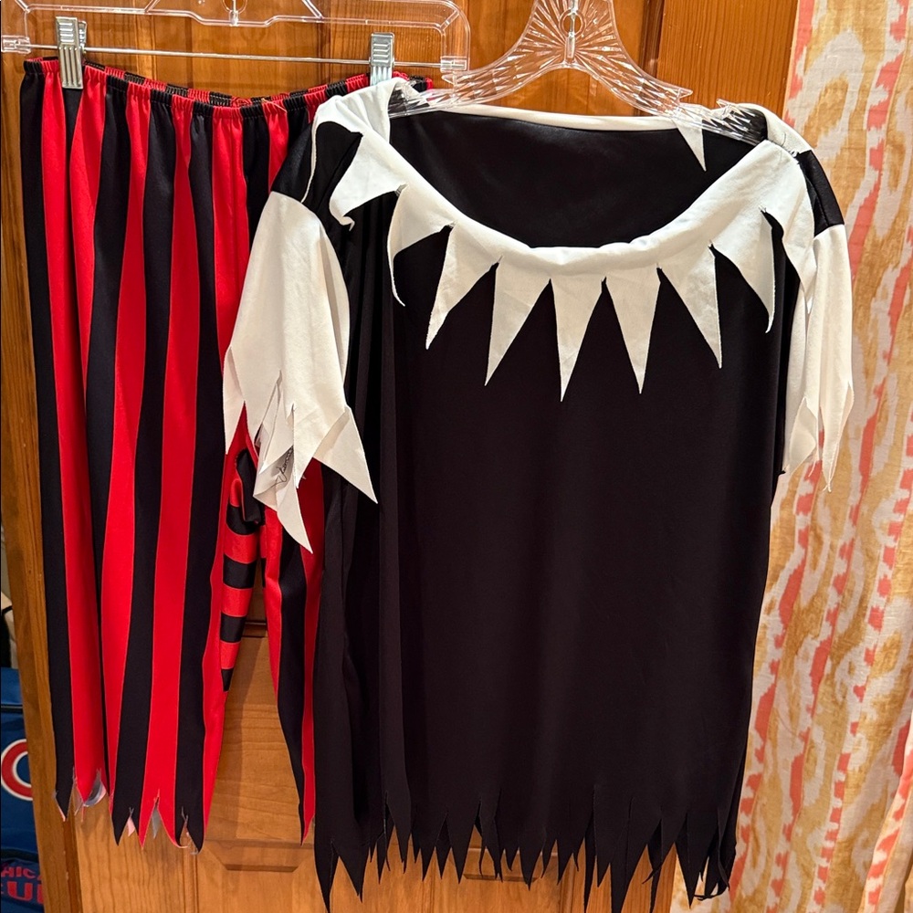 Men’s Pirate Black and Red Striped  Costume